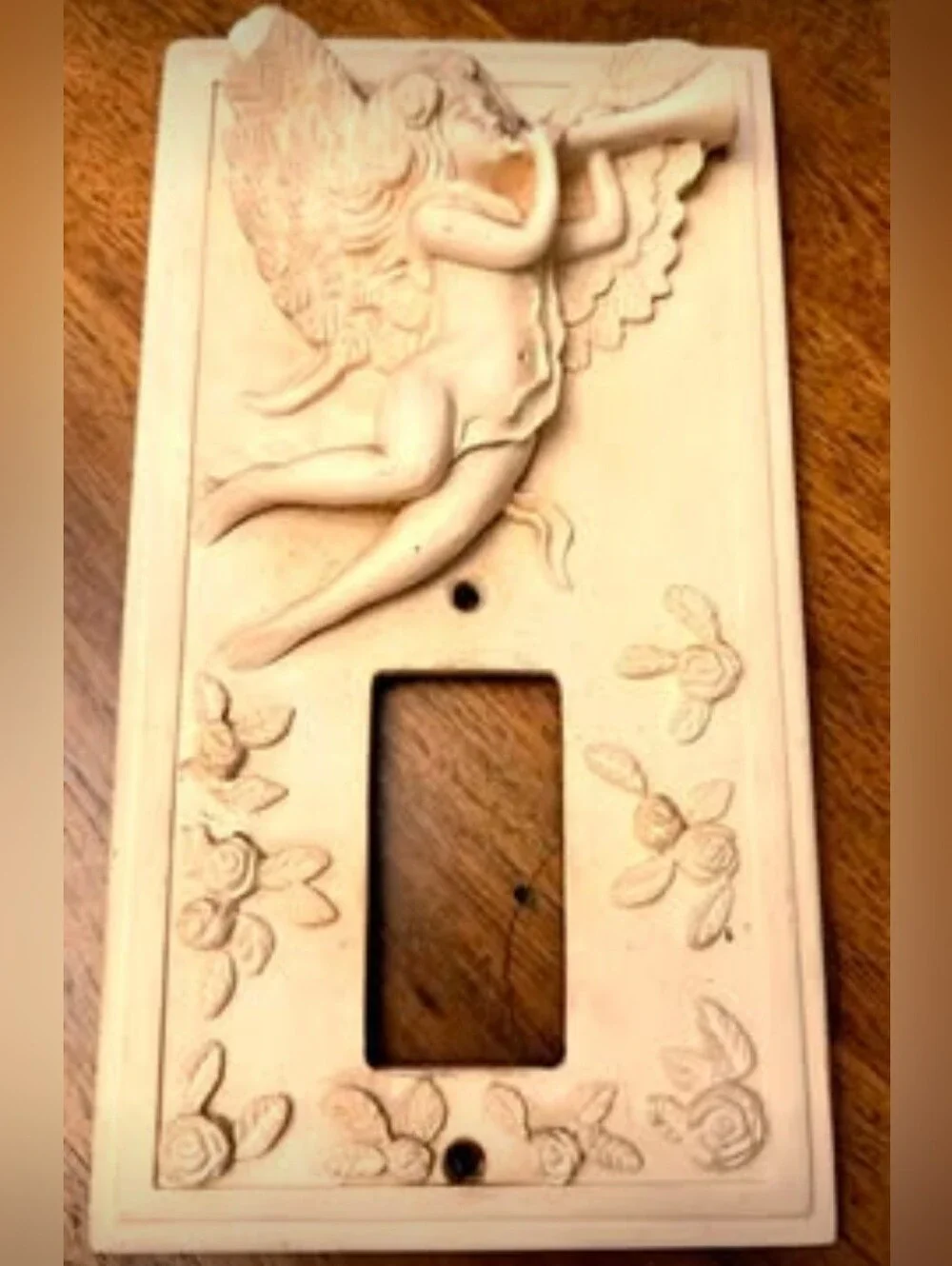 Vintage Cherub Angel Decorative Light Switch Cover – Shabby Chic Cottagecore